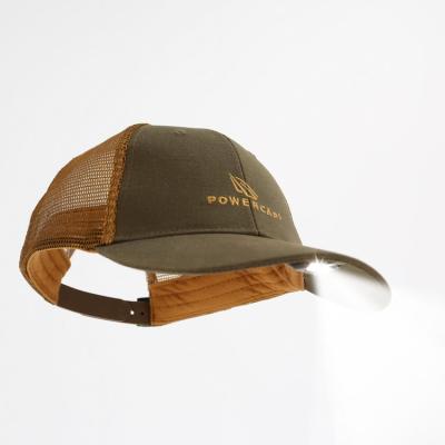 China COMMON logo custom designer outdoor sports mesh LED light truck cap with LED light for sale