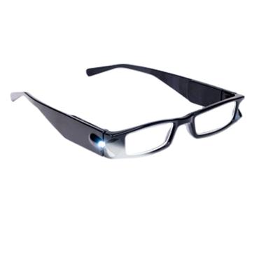 China Wholesale High Quality Durable Retractable Folding LED Light Reading Glasses With Light For Night Reading for sale