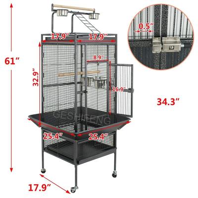 China High Quality Metal Birds Large Pet Birdcage Cages Birdcage With Bearing Stand for sale