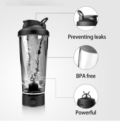 China Custom Logo Viable 600ml Stirring Cup Premium Protein Mixing Bottle Electric Smart Technology Protein Shaker Shaker Bottle for sale