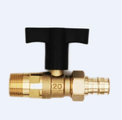 China PEX Pipe Lines Connect Brass Propex Quick Expand Fitting To Connect Ball Valve For FCU for sale