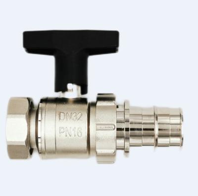 China Quick Fit Female Thread x Pex Burr Expansion Pex Ball Valves Brass Reduction for sale