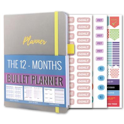 China Undated Hardcover Planner for 2022 or All Years - Weekly Monthly Organizer Journal for Tracking Goals, 5.85