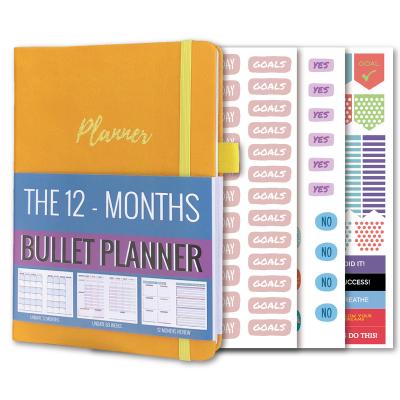 China Colorful A5 Hardcover Book Pages Weekly and Goal Setting Planner, Habit Trackers, Monthly Time Management and Organizer Productivity Journal for sale