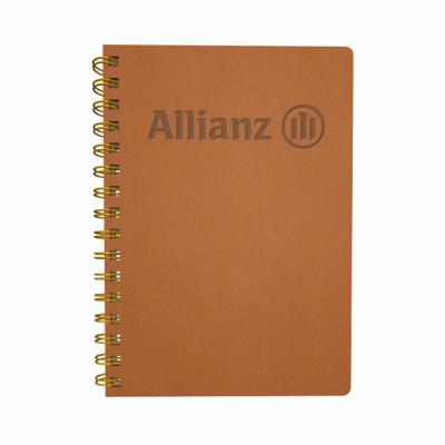 China Custom Hardcover Notebook Metal Double Wire Notebook With Logo for sale