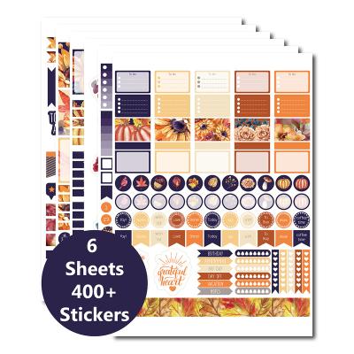 China Pumpkin Garden Party Decorative Stickers Journal Planner Notebook Free Graphic Template Custom Printing Ready Made Free Design for sale