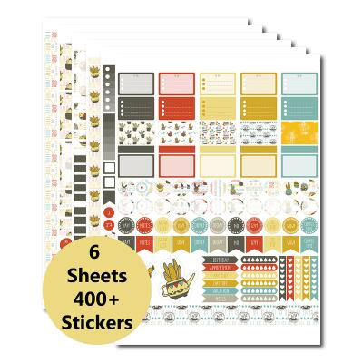 China Decorative Sticker KEEP HAPPY Graphic Free Template Journal Planner Stickers Custom Printing Ready Made Free Design for sale