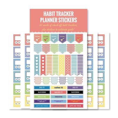 China Decorative sticker habit tracker planner stickers 56 weeks note each day perfect for any planner or stitch journal for sale