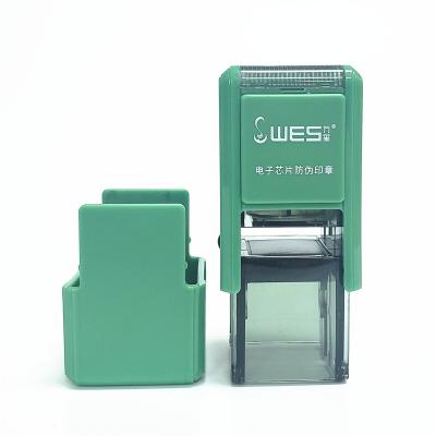 China Office Customized Square Self-Inking 20x20 Wanxi WES Rubber Stamp Stamps for sale