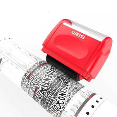 China Confidential Stamp WES Make Confidentiality Roller Stamp R-1840 Iron Gift Box 2 cc Refill Ink for sale