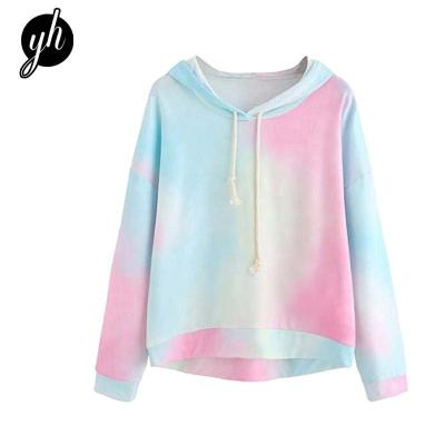 China High Quality Unisex Custom Logo Cotton Hoodie Anti-Wrinkle Dye OEM Tie 100% Fashion Oversized Sweatshirt&Hoodie for sale