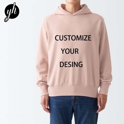 China custom 100% white cotton streetwear jogger hoodies men's unisex anti-wrinkle logo hoodies for sale