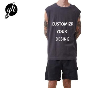 China QUICK DRY Custom Bodybuilding Sleeveless Muscle Workout Vest Muscle Gym Quick Dry Tank Top For Men for sale