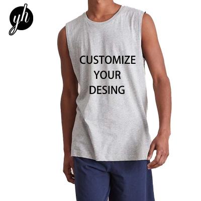 China Men's Singlet Sleeveless Logo Mens Tank Tops Custom Home Workout Fitness Wholesale QUICK DRY Sportswear Fail Top for sale