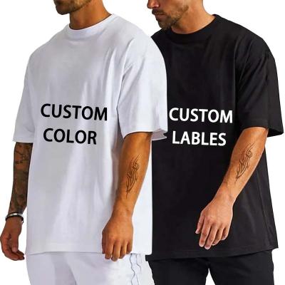 China High Quality Anti-Wrinkle Mens Plus Size T-shirts Oversized White Premium Cotton Printing Custom Made Mens T-shirts for sale