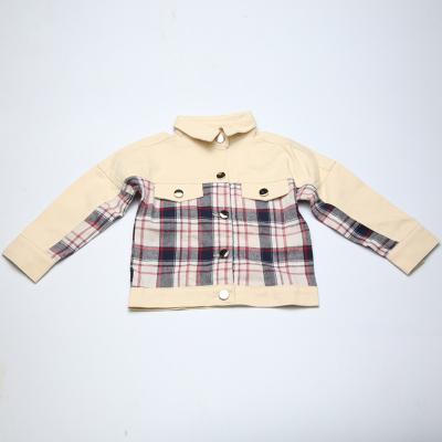 China Wholesale Children's Clothing Windproof Long Sleeve Button Plaid Winter Girls Jacket for sale