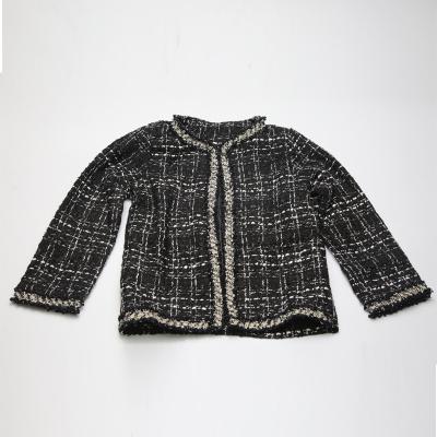 China Sustainable Wholesale Children's Clothing Retro Black Classic Cardigan Winter Jacket for sale