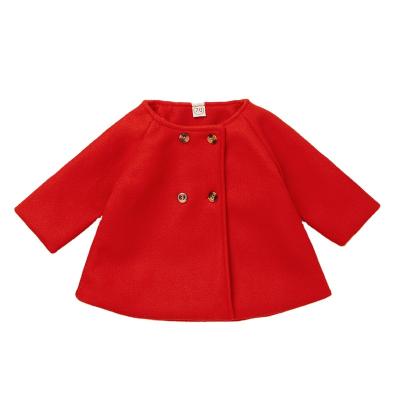 China Factory Wholesale Casual Kids Girls Winter Double Breasted Jacket Windproof for sale