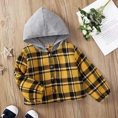 China High Quality Washable Noble Design Party Check Kids Clothes Baby Hoody Jacket for sale