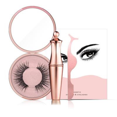 China Factory Wholesale Full Magnetic Liquid Eyeliner Powder Box Eyelash Set for sale