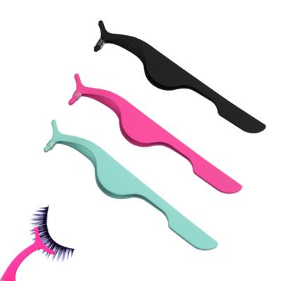 China Colorful Professional Good Quality Eyelash Tweezers Private Label Eyelash Applicator Tweezers for sale