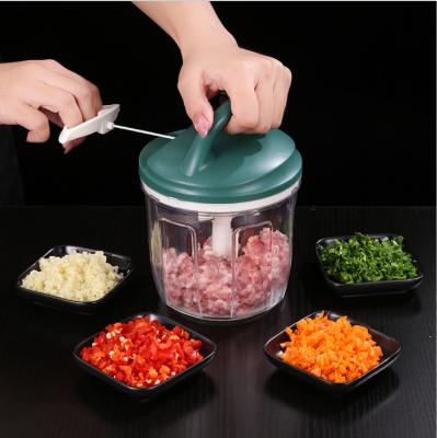 China Viable Manual Food Cleaver, Powerful Compact Handheld Vegetable Chopper Blender for Cutting Fruits, Vegetables, Herbs, Onions for sale