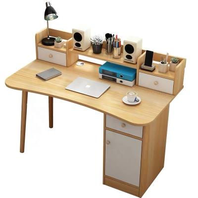 China Nordic Durable Office Computer Desk Laptop Table With Bookcase for sale