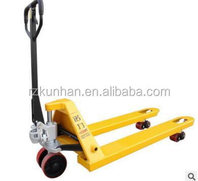 China Heavy Duty Metal+PU Hand Pallet Truck Price High Lift Pallet Truck for sale