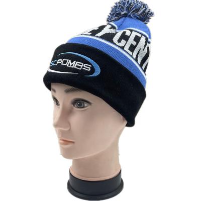 China breathable & Waterproof OEM Knitted Jacquard Beanie Hat With Tassel Customize Acrylic Beanie for sale