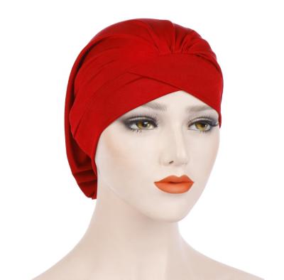 China Picture Fashion Wholesale Custom Wrap Muslim Turban Hats For Women for sale