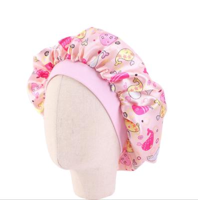 China Wholesale Custom Image Baby Satin Silk Sleep Hood Hat Child Hair Hood With Logo for sale