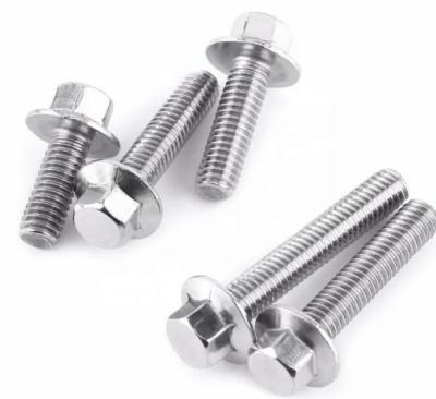 China Stainless Steel M4 M6 M8 M10 M12 DIN 6921 Class 4.8.8.8 10.9 12.9 Hex Flange Bolt Flange Bolt for sale