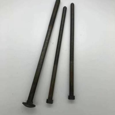 China High Galvanized Stainless Steel Tensil Bolt A307 Round Bolt Mat Rods 30cm Long With Half Timber Thread Bolt for sale