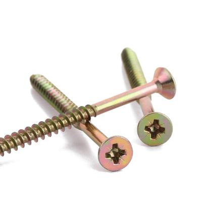 China Countersunk Self-tapping Stainless Steel SS Fasteners Carbon Steel and Wood Nuts zp Countersunk Chipboard Screw for sale