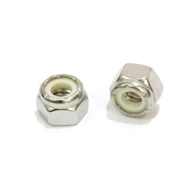 China Heavy Industry High Standard 316 Stainless Steel 1/4 Insert -20 Coarse Nylon Lock Nut With White Ring In Stock for sale