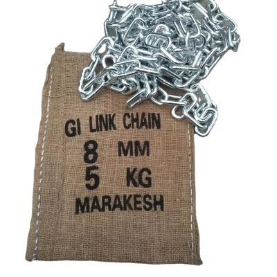 China Drag Chain Iron Chain Link Barrier Machine Bushing GR 40 Plain High Quality Chain Galvanized Welded Steel Chain GR 30 for sale