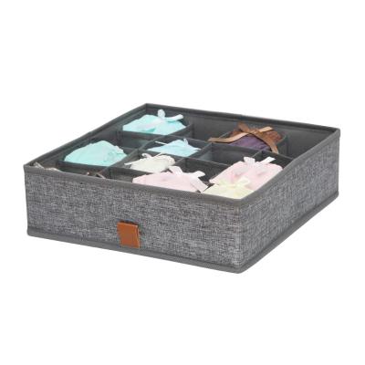 China High Quality Viable Folding Nonwoven Organizer Shoe Box 16 Grid Sock Cloth Storage Cube Bins for sale