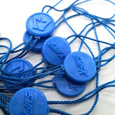 China Customized Viable Colored Hang Label Plastic Pellet String Tag Hanging Neck Tablet For Clothing for sale