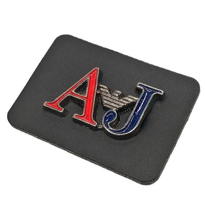 China Sustainable Manufacturer Patch Molding Logo Custom Leather Logo Embossed Slim Leather Label For Garment for sale