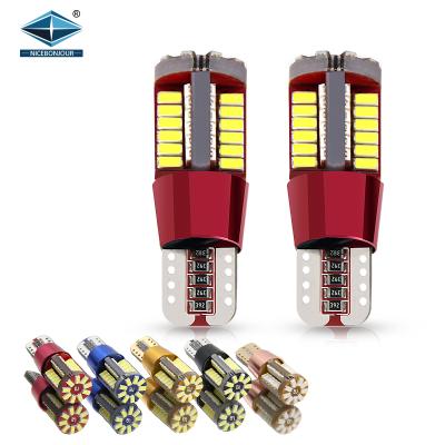 China Canbus OEM Canbus brightest 6000k 12v 24v 5w5 w5w 3014 57SMD no error bombillos t10 led Amarillo amber strobe car bulbs for cars for sale