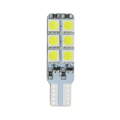 China Strobe Width Super Bright Interior Auto Lighting Or Light W5W 12SMD T10 Led Canbus 5050 Led Strobe Bulb T10 For White for sale