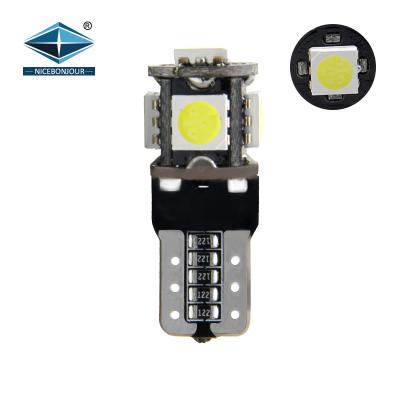 China Canbus 5050 5SMD High Quality Cool White Canbus W5W 194 T10 Led Interior Light for sale