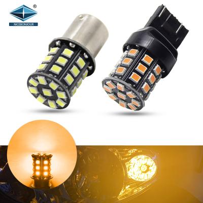 China Hot-sale Constant Current Wholesale 1156 led 1157 2835 33 smd 3157 led 7440 7443 Para Amber Red Auto Turn Signal Light Brake Bulbs For Cars for sale