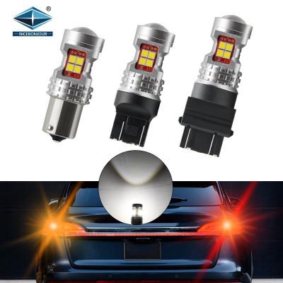 China Non-polarity T20 p21w ba15s T25 7443 7440 3156 brake light 1157 3157 turn signal 1156 led bulbs 2835 33smd LED for car for sale