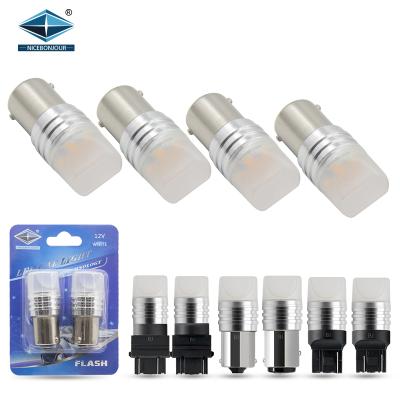 China Lighting System Turning On Or Flashing Auto Turn Signal Led Bulb Turn Signal Automobile 12V Foco 1156 Led Bulb 3157 7443 By 1157 for sale