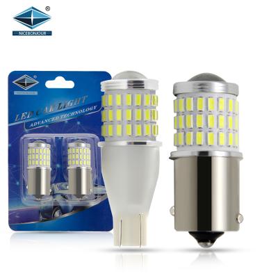 China Non-Polarity OEM ODM Auto Lighting System 3014 54SMD Reverse Led Bulbs T15 Car Led Bulb for sale