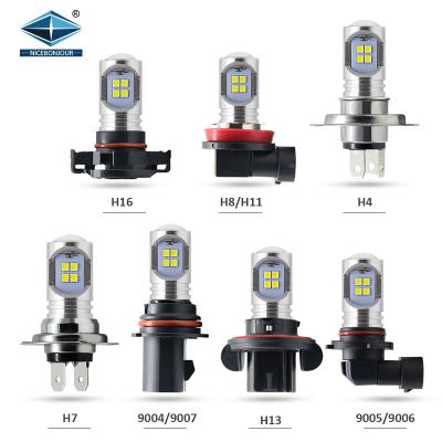 China Cheap Non-polarity OEM ODM 3030 12SMD H4 H11 H7 H13 9004 9005 led fog lights / driving lights for sale