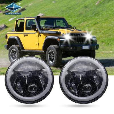 China High Brightness 7 Inch H13 H4 Car Led Headlights For Jeep Harley Wrangler Liberty for sale