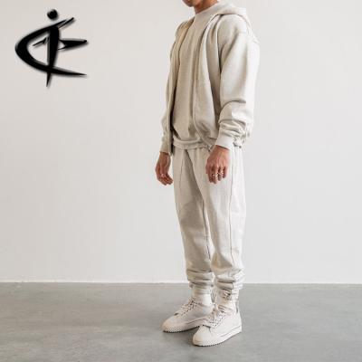 China Custom Wholesale Heavy Basic PlainTracksuit Thermal Logo Zip Closure Tracksuits For Men for sale