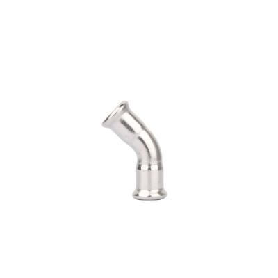 China Cooling System Line Pipe Fitting Bend Stainless Steel 45 Degree Elbow Fitting for sale